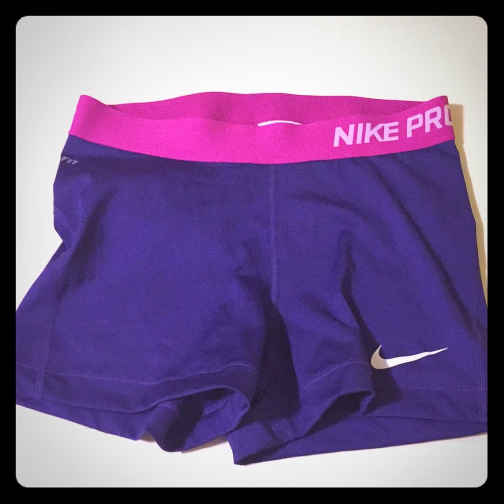 Nike Pro Medium size  shorts purple color.